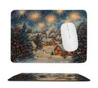 Guuogxan Mouse Mat, 9.45 × 11.02 in Fireworks Town Gaming Mouse Pad zv-979