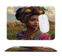 Guuogxan Mouse Mat, 9.84 × 7.87 in African Women Gaming Mouse Pad zv-204