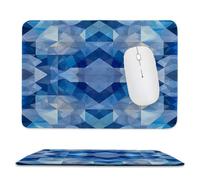 Guuogxan Small Mouse Pad 180x220x3mm, Blue Geometry Mouse Mat xc-528