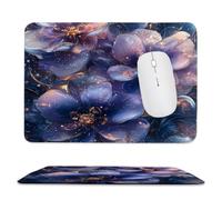 Guuogxan Small Mouse Pad 180x220x3mm, Dreamy Purple Flower Mouse Mat xc-700