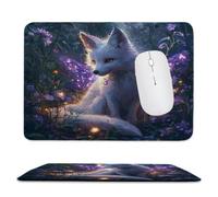 Guuogxan Small Mouse Pad 180x220x3mm, Fox Wings Mouse Mat xc-350