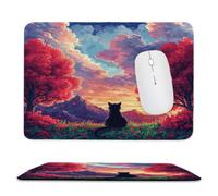 Guuogxan Small Mouse Pad 180x220x3mm, Pink Cat Mouse Mat xc-216