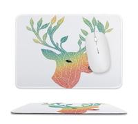 Guuogxan Small Mouse Pad 180x220x3mm, Simple Deer Head Mouse Mat xc-468