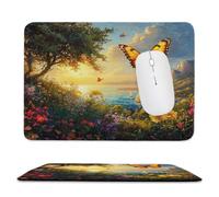 Guuogxan Small Mouse Pad 250x200x3mm, Butterfly Sailboat Mouse Mat xc-365