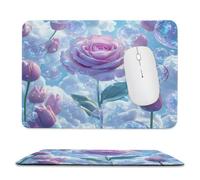 Guuogxan Small Mouse Pad 250x200x3mm, Dreamy Rose Mouse Mat xc-699