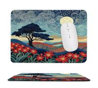 Guuogxan Small Mouse Pad 250x200x3mm, Moon Scenery Mouse Mat xc-1003