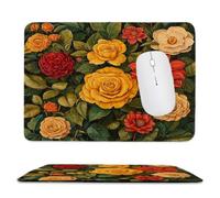 Guuogxan Small Mouse Pad 250x200x3mm, Yellow Flowers Mouse Mat xc-429