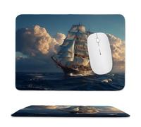 Guuogxan Small Mouse Pad 270x220x3mm, Ocean Sailboat Mouse Mat xc-288