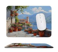 Guuogxan Small Mouse Pad 270x220x3mm, Seaside Town Scenery Mouse Mat xc-264