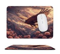 Guuogxan Small Mouse Pad 300x250x3mm, Eagle Flower Mouse Mat xc-579