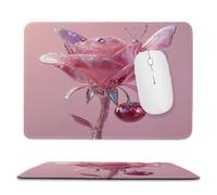 Guuogxan Small Mouse Pad 300x250x3mm, Pink Rose Mouse Mat xc-219
