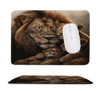 Guuogxan Small Mouse Pad 340x280x3mm, Lion Animals Mouse Mat xc-814