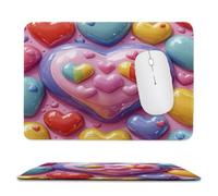 Guuogxan Small Mouse Pad 340x280x3mm, Love Colored Mouse Mat xc-4