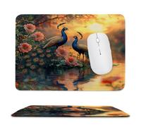Guuogxan Small Mouse Pad 400x300x3mm, Peacock Animals Mouse Mat xc-511