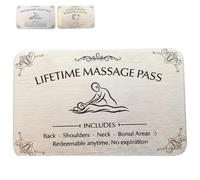 GUUTHQOR Lifetime Date Night Pass Wallet Card,Include Date Night Pass,Romantic Evening,Lifetime Massage Card,Couple Date Night Card Set,Unique Gift for Boyfriend Girlfriend (Back)