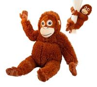 GUUTHQOR Punch Monkey Plush, 66cm Large Orangutan Soft Toy, Long Armed Hanging Monkey Stuffed Animal, Realistic Ape Plushie, Funny Monkey Toy Gift for Kids and Adults (66cm)