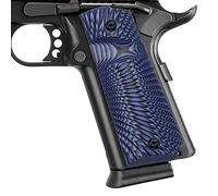Guuun 1911 Grips G10 Full Size 1911 Grip Ambi Safety Cut Big Scoop Sunburst Texture