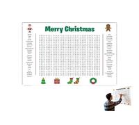 GUUZETU Jumbo Thanksgiving Word Search Poster, Giant 36"X24" Wall Game, Christmas Activity Larger Than Life Puzzle Fun Interactive Experience Filled Holiday Themed Large Find Xmas Party Family (01)