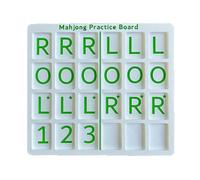 GUUZETU Mahjong Solo Practice Board, 3D Printed Training Tool for American Mahjong Strategy, Portable 24 Slot Tile Learning Rack, Lightweight Tabletop Drill Accessory, Pattern Practice Aid (Green)