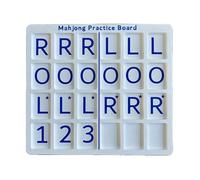 GUUZETU Mahjong Solo Practice Board, 3D Printed Training Tool for American Mahjong Strategy, Portable 24 Slot Tile Learning Rack, Lightweight Tabletop Drill Accessory, Pattern Practice Aid (Blue)