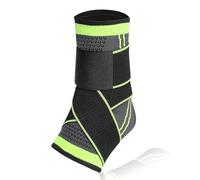 GUUZETU Recover X Ankle Sleeve, AsoIeo Ankle Brace Foot & Heel Wrap, Adjustable Breathable Compression Ankle Brace, for Adults & Youth (Green,L)