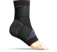 GUUZETU Recover X Ankle Sleeve, AsoIeo Ankle Brace Foot & Heel Wrap, Adjustable Breathable Compression Ankle Brace, for Adults & Youth (Black,M)