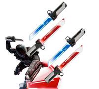 GUUZETU Retractable Plug-in Lightsaber Toy, 2-In-1 Led Light Up Sabers with Motion Sensor, Double Bladed Light Up Sword, Reversible Fingertip Spin Hilt Sword, for Cosplay, Cool Gadgets (2set)