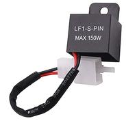 GUUZI 2 Pin LED Flasher Relay,150W 12V Auto Motorcycle Relay with Cable for Turn Signal Rate Control Blink Relay, Waterproof LF1-S-PIN Signal Relay,LED Turn Indicator Relay