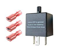 GUUZI 3-Pin Adjustable Electronic Flasher Relay CF13KT for Motorcycle Car LED Turn Signal Light Bulbs