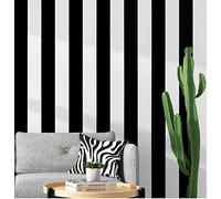 Guvana 197"x17.7" Black and White Stripe Contact Paper Peel and Stick Wallpaper Self-Adhesive Wallpaper Removable Contact Paper Modern Wallpaper for Living Room Bedroom Countertop Shelf Drawer Decor