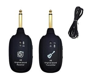 Guvkeug 1 Set Guitar Wireless Transmitter Amp Receiver Portable Built-in Battery for Guitars Bass