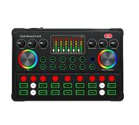 Guvkeug M3 Sound Card Sound Card M3 RGB LED Wireless Bluetooth Compatible External Mixer Sound Card Noise Reduction For Live Streaming Singing Recording