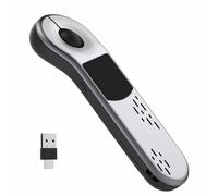GUVOHUT Air Mouse for PC/iOS/Android with Touchpad Bluetooth 2.4G Remote Control for PowerPoint/Keynote/Tiktok/Camera/Kindle App Rechargeable Wireless Presentation for PPT Pointer (Silver)
