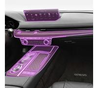 Guvsad Car Interior Film Dashboard Piano Board Shift CenterConsole PPF Anti-Scratch Transparent TPU Protection Film Accessories，for Genesis G80 2019-2023 (Style A for LHD)