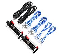 Guwarry 2-Player Zero Delay USB Encoder PC to HAPP Joysticks/HAPP Arcade Buttons for PC, MAME, Raspberry Pi, Arcade1Up - Three 5V Power Output for led Joysticks/LED Daisy Chain/LED Arcade Buttons