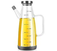 GUWINA Oil Dispenser Bottle, 1L Glass Olive Oil Vinegar Cooking Dispenser Bottle for Kitchen BBQ, Large Chilli Veg Bottle with Handle