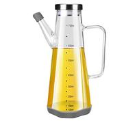GUWINA Oil Dispenser Bottle,Glass Olive Oil Bottle Vinegar Cooking Oil Dispenser for Kitchen BBQ,Large Non Drip Olive Oil Dispenser Chilli Veg Pease Oil Bottle with Handle(750ml) …