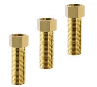 GUXGUY 3/4" Extension Brass Pipe Fitting 3/4"NPT Female to 3/4" Male Pipe Hex Bushing Adapter ，Converter Adapter Male Pipe Extension Connector Fitting Female Length 70 mm（3PCS）