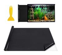 GUXLXAR Fish Tank Background, Black Aquarium Backdrop,Aquarium Background Ackground Static Cling Self Adhesive, Fish Underwater World Wallpapercan be Cut for Fish Tank Decoration (40 * 200cm)