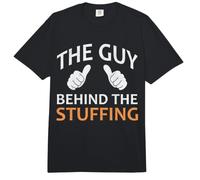 Guy Behind The Stuffing Funny Thanksgiving Fall Pregnancy Comfort Colors Adult Heavyweight T-Shirt