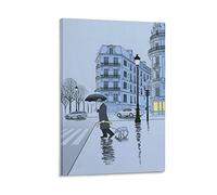 Guy Billout Painting Paris Blues Poster Satire Surreal Wall Art Picture Painting Poster Canvas Print Posters Artworks Room Decor 12x18inch(30x45cm)