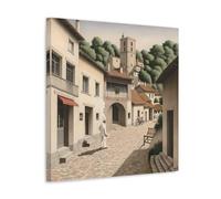 Guy Billout Poster Decorative Painting Canvas Wall Art Living Room Poster Bedroom Painting Wall Art Picture Print Modern Family Room Decor 16 x 16 Inches (40 x 40 cm)