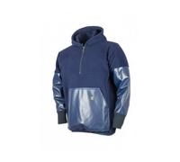 Guy Cotten 'Kodiak' Fleece Top - PVC Sleeves & front pocket (Navy, Large)