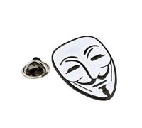 Guy Fawkes Anarchist Mask Design Lapel Pin Badge with gift box