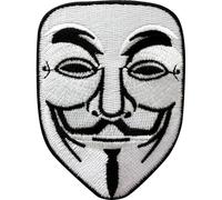 Guy Fawkes Mask Iron On Patch Anonymous Hacker V for Vendetta Embroidered Badge