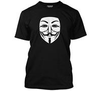 Guy Fawkes Mask Men's Unisex T-Shirt - Black Large