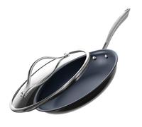 Guy Fieri's Flavortown Laser Titanium 12” Fry Pan with Lid - Nonstick Cookware Made Without PFAS, PTFE, or PFOA, 3X More Durable, Dishwasher Safe, Oven Safe
