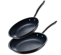 Guy Fieri's Flavortown Laser Titanium 2 Pcs Fry Pan Set 8.5" and 10" - Non-Stick Cookware Set Without PFAS, PTFE, or PFOA, 3X More Durable, Dishwasher Safe, Oven Safe