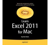 Guy Hart-Davis Learn Excel 2011 for Mac Paperback Book Guy Hart-Davis Multicolor
