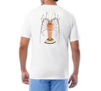 Guy Harvey Men’s Billfish Collection Short Sleeve Pocket T-Shirt, Bright White/Lobster, XL